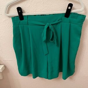 Emerald green dress shorts